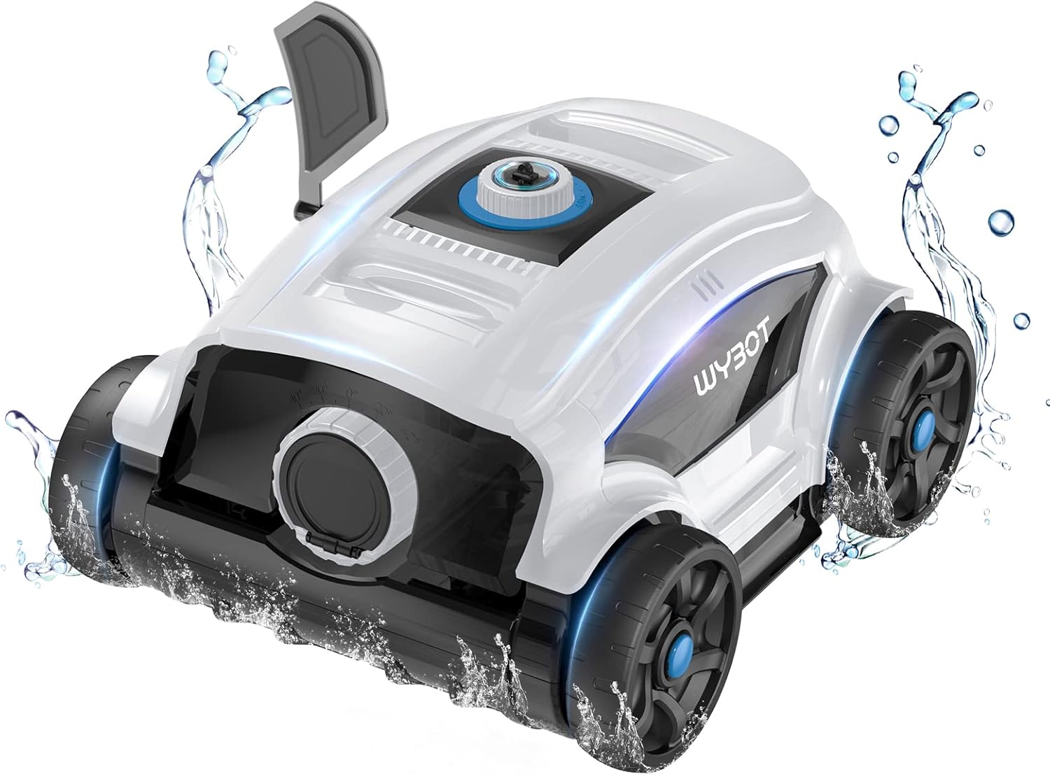 WYBOT Osprey 300II Robotic Pool Vacuum, 130 Mins Runtime, Cordless Pool Cleaner with Strong Suction, Auto-Parking, LED Indicator, Ideal for Above/Inground Pool Up to 1300 Sq.ft