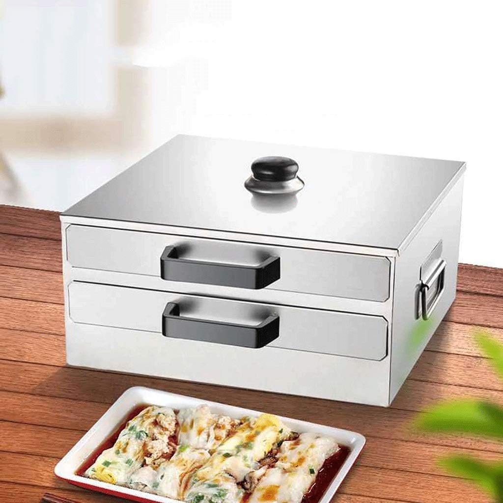 2/1 Tiers Stainless Steel Rice Noodle Roll Steamed Bun Steam Machine Vermicelli Roll Steaming Furnace Steamer Household