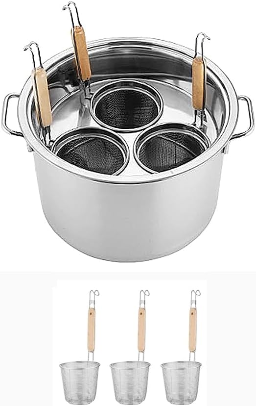 Commercial Stainless Steel Pasta Pot with Divider & Colander Strainer - Versatile Cooking Set for Home & Restaurant, Perfect for Boiling, Steaming & Serving Pasta