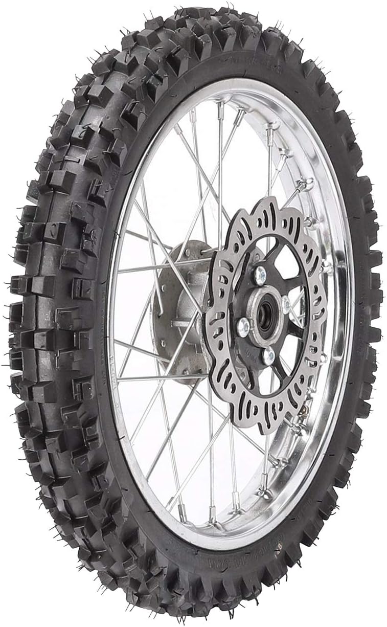 2.50-14 1.4x14 inch Wheel With 12mm Bearing Axle 60/100-14 Tire Rim & Disc Roto Assembly For Dirt Pit Bike