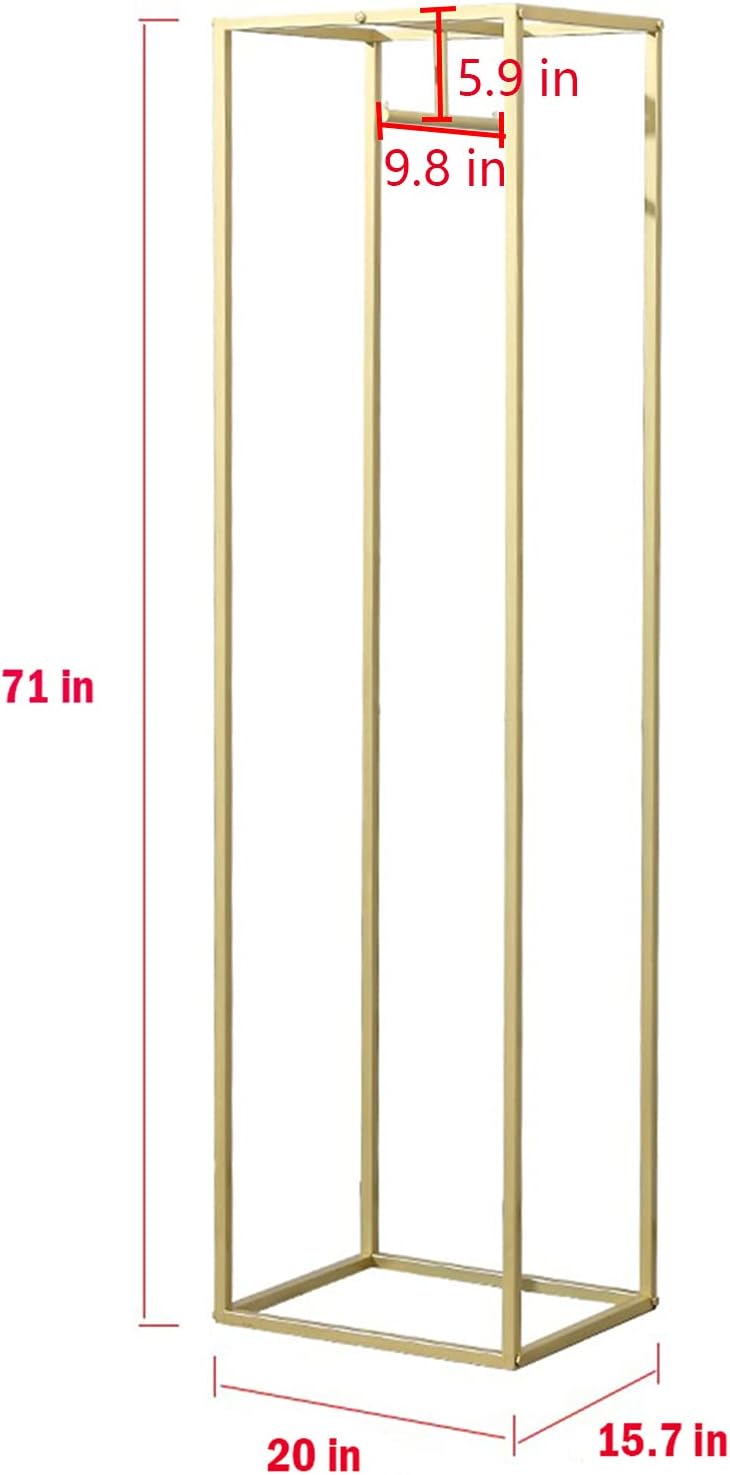 Creative Simple Clothes Retail Heavy Duty Metal Garment Racks,Clothing Store Hanger Storage Shelves,Commercial Wedding Dress Floor-Standing Display Rack (Gold, 75