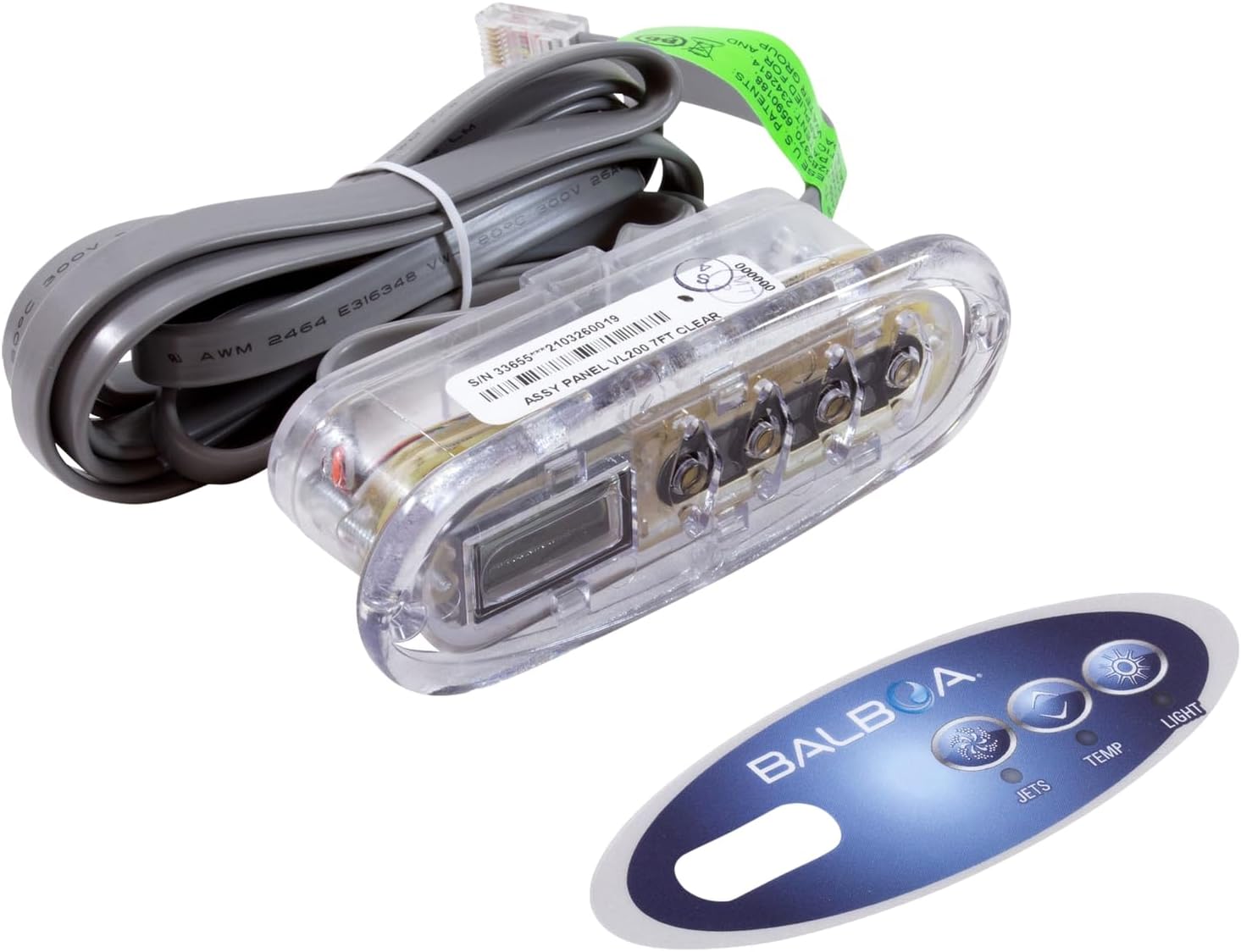 Balboa 52487KIT VL200 Topside w/ 3 Button- Jets/Temp/Light