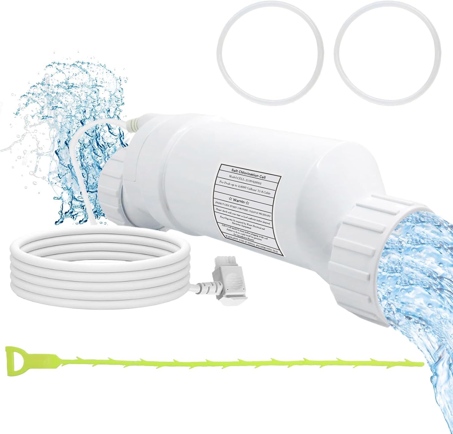 T-Cell-15 Salt Cell Replacement for Hayward,Compatible with AquaRite, AquaTrol & More – Up to 40,000 Gallon Pools,Cuts Chlorine Costs by 50%,Long-Lasting & Easy to Install