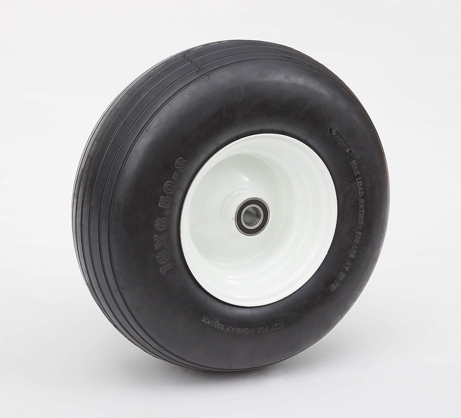 Pneumatic Replacement Wheel | 16 x 6.50-8 | Air Filled Tire for Wagon, Garden Cart | 1