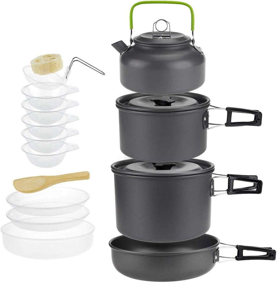 Picnic Bowl Pot Pan Set for Outdoor Camping Cookware Combination Tableware