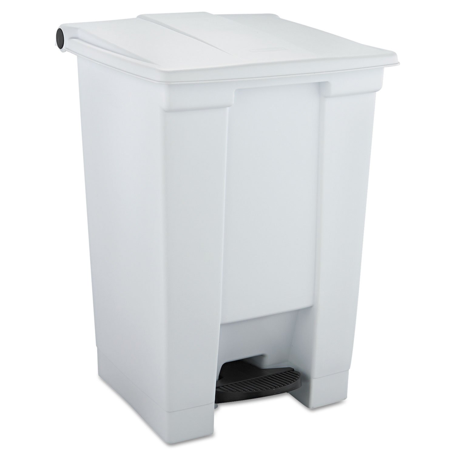 Rubbermaid Commercial Products Step-On Trash Can with Lid 12-Gallon White Hands-Free Sanitary Use Garbage Can for Medical Waste in Hospitals/Lab/Emergency/Patient Rooms