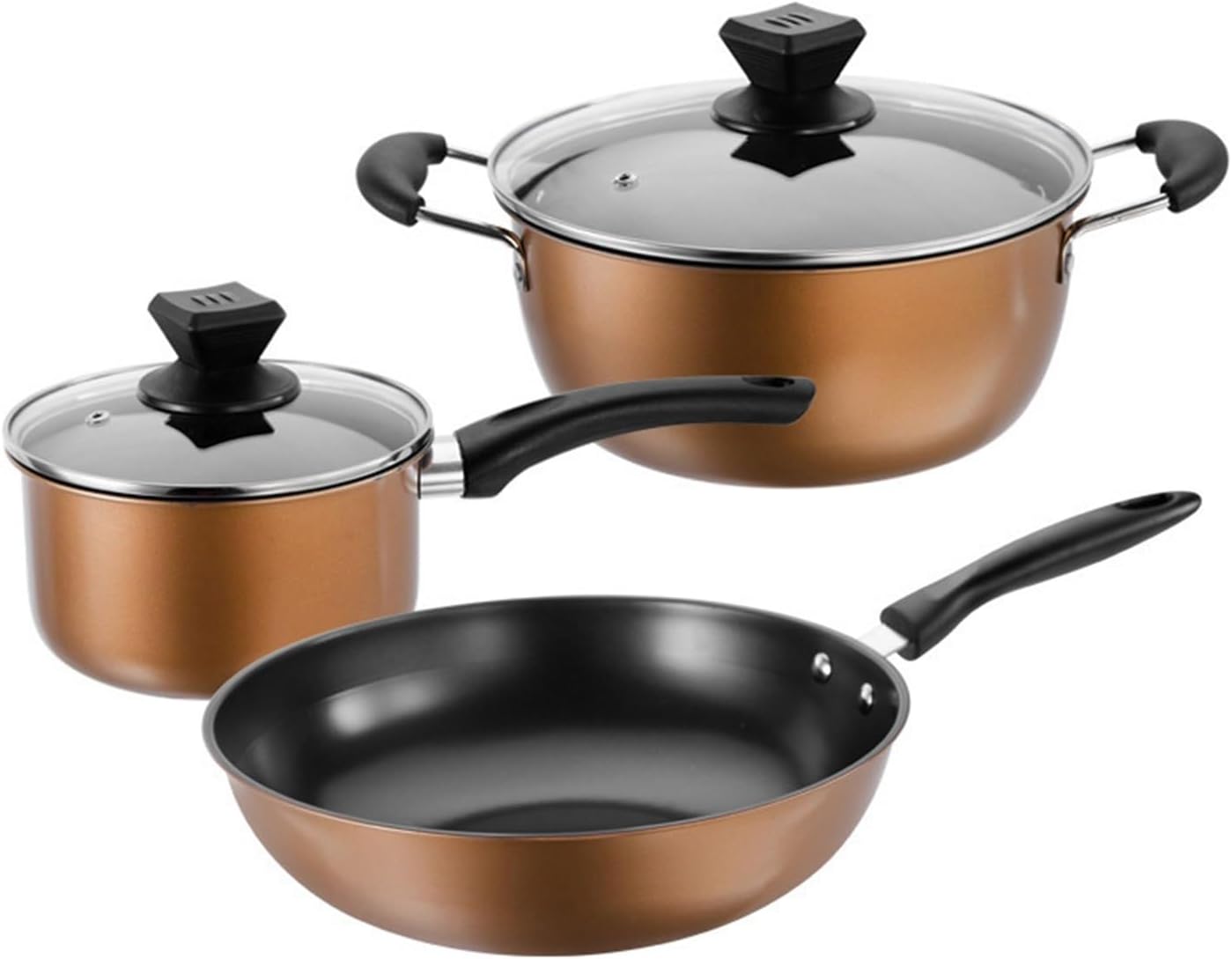 Pot Set Three-piece Daily Cooking Kitchen Stockpot