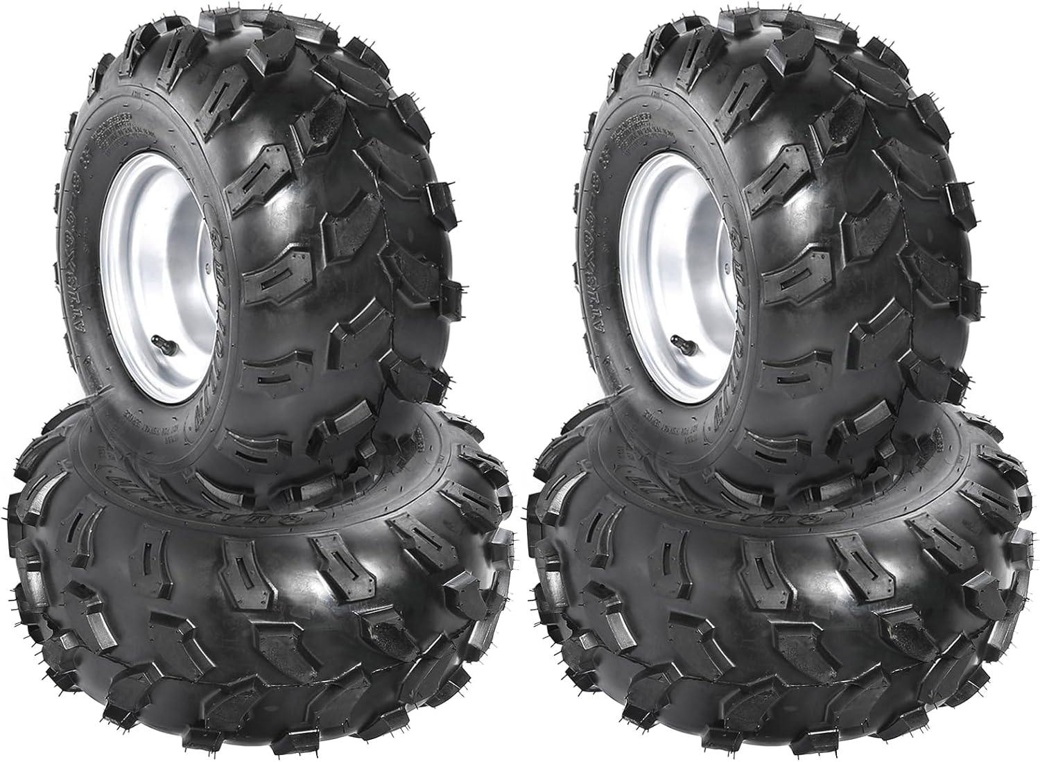 18x9.50x8 18x9.50-8 ATV Tire & Rim, 18x9.5-8 Go Kart Tire for UTV, Quad, Mini Bike, Golf Cart, Lawn Mower - 8