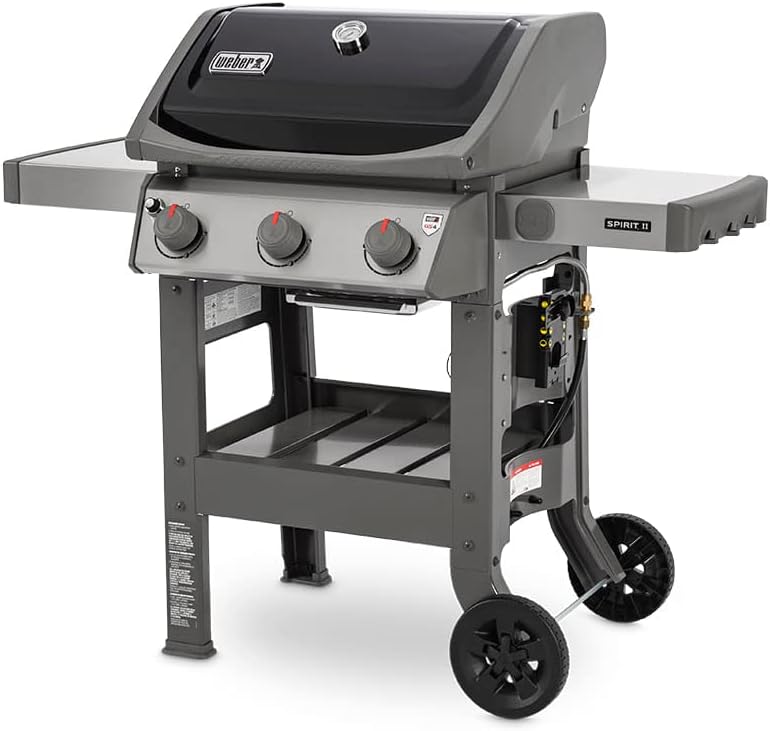 Weber Spirit II E-310 3-Burner Liquid Propane Grill, Black