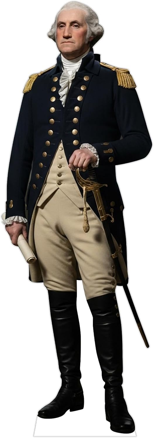 Life Size Cardboard Cutout Historical Figure Cutouts, 8 ft George Washington Standee Standup, for Party, Classroom, Museum, President Day, Events