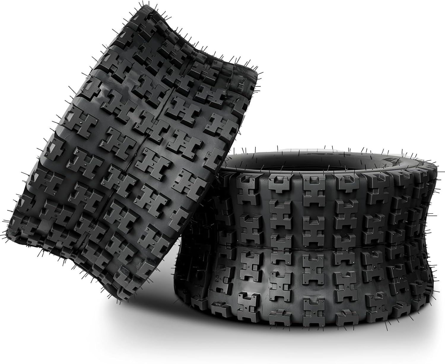 TRIPOWER 2Pcs 20x10-10 ATV Tires 20x10x10 Sport Quad Tires, 4PR Heavy Duty All Terrain Lawn Mower Tire, Tubeless