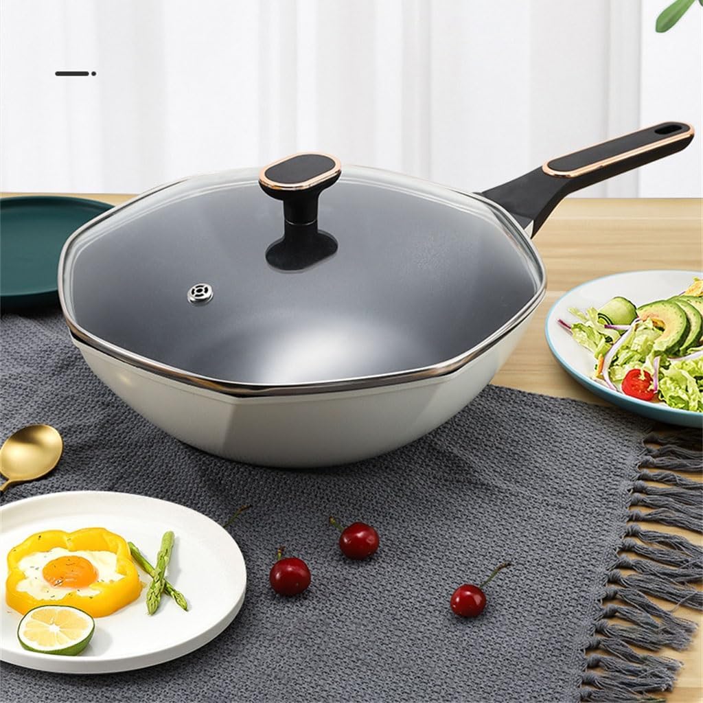 Ocagonal Wok Multi-functional Non-stick Cooker Induction Gas Universal Pan
