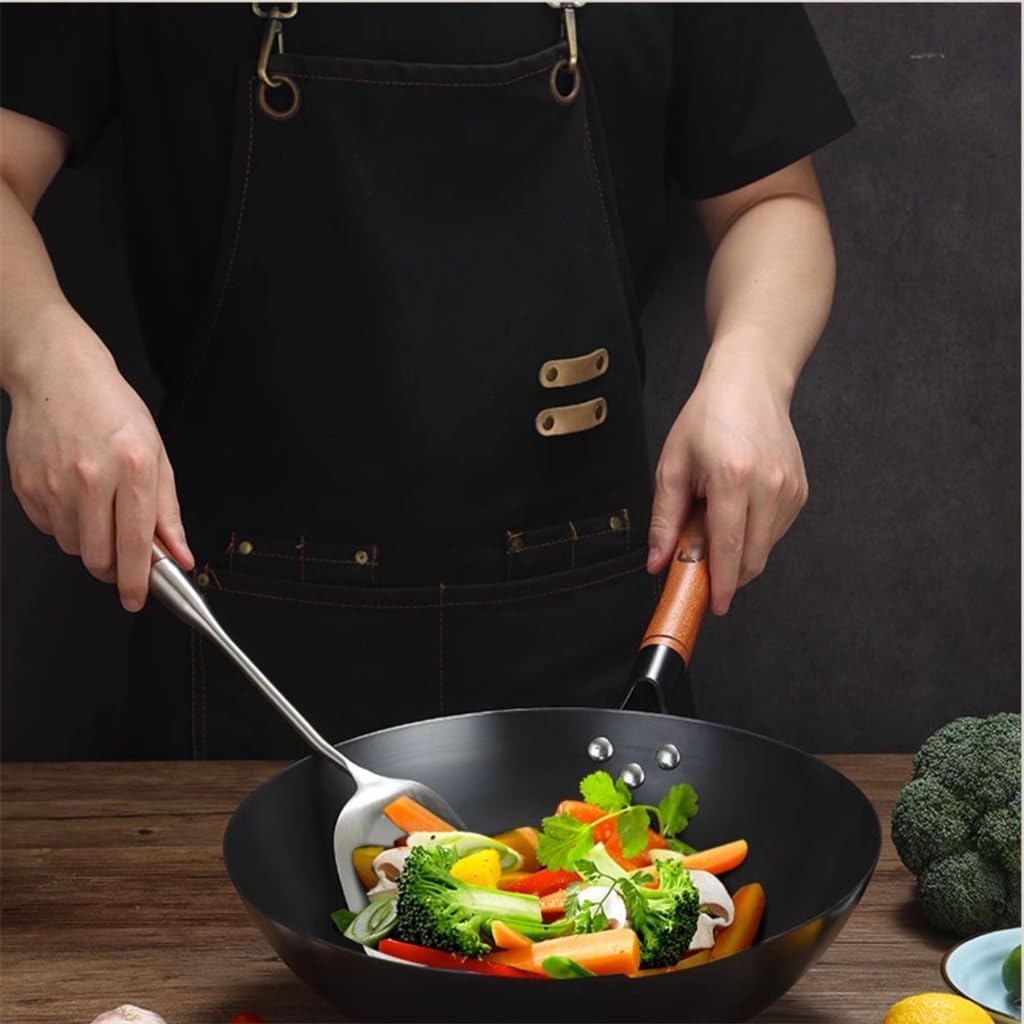 Iron Pot Fines Cooked Wok Home Old Round Bottom Free