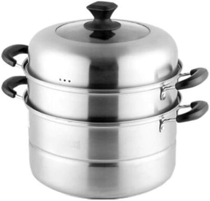 Steamer - Stainless Steel Three-Layer Steamer Steamed Steamed Cooker Universal Pot Home(