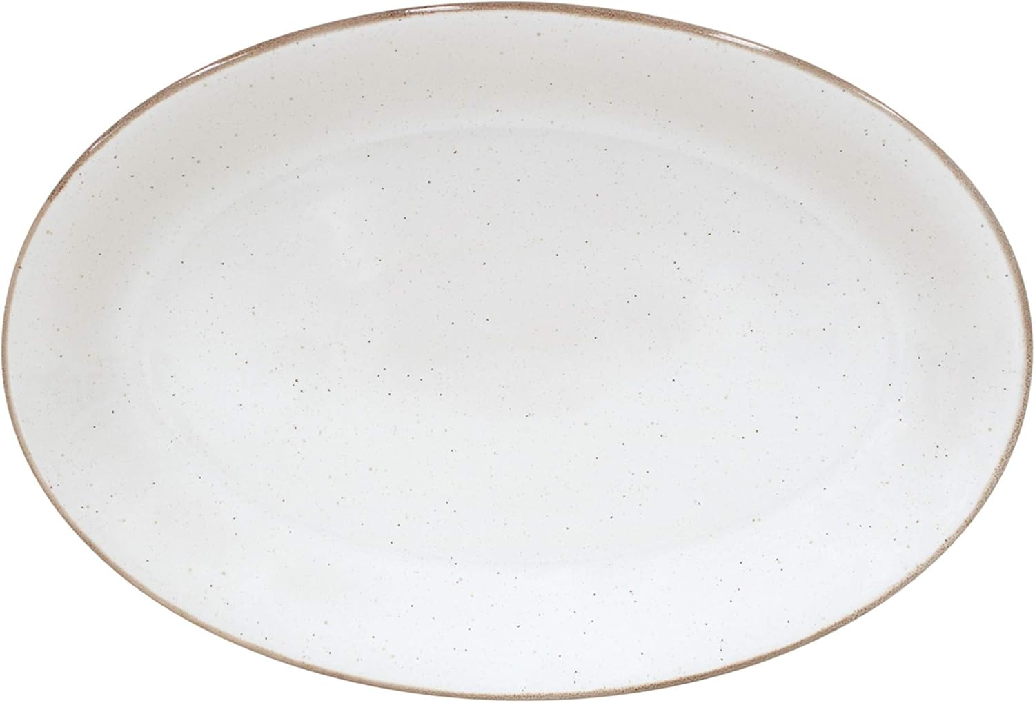 Casafina Ceramic Stoneware 18'' Oval Platter - Sardegna Collection, White | Microwave, Dishwasher, Oven & Freezer Safe Dinnerware | Food Safe Glazing | Restaurant Quality Serveware