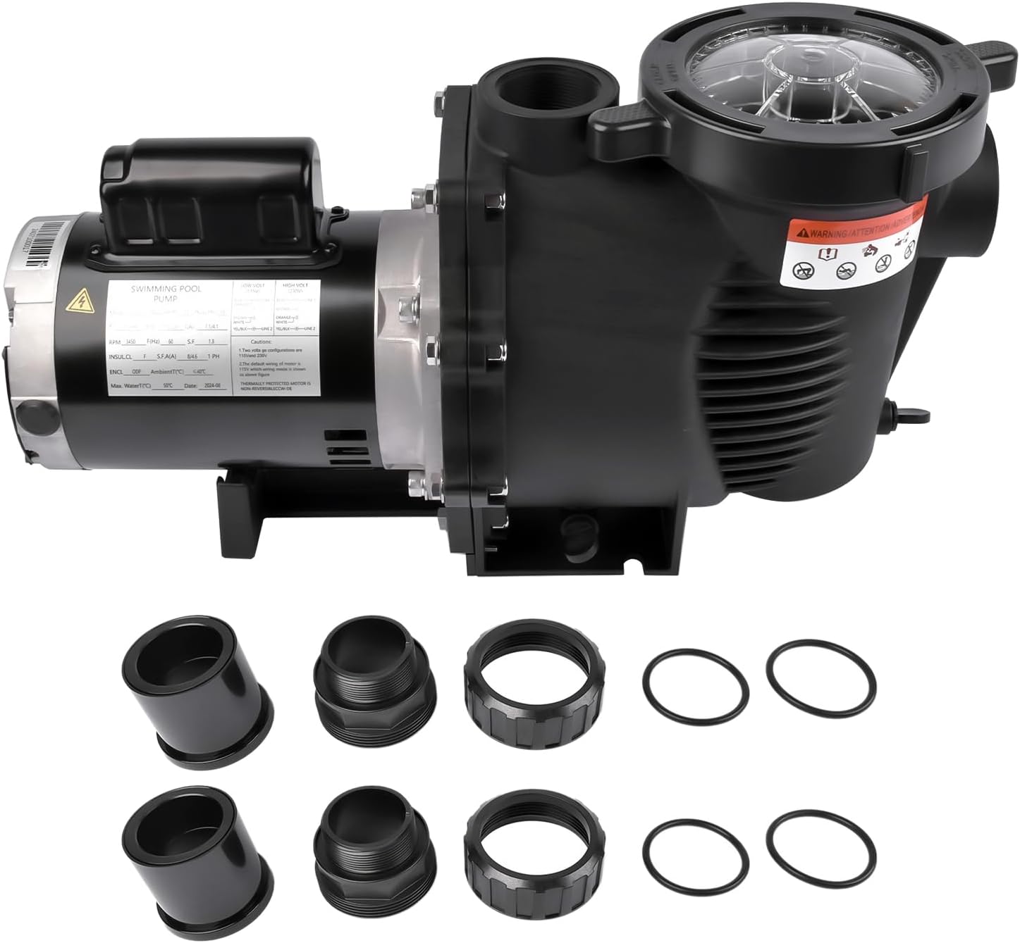 0.75 HP Swimming Pool Pump W3SP2605X7 Replacement for Hayward Super Pump All In-Ground Pools and Spas, See Through Strainer Cover, Easy Maintenance