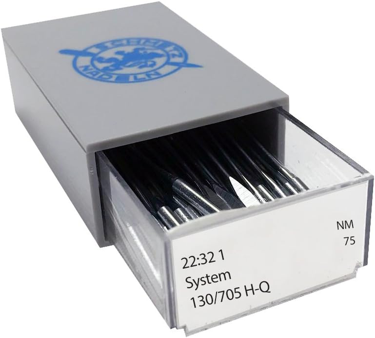 SCHMETZ Chrome Quilting Household Sewing Machine Needles, Size 75/11, Bulk