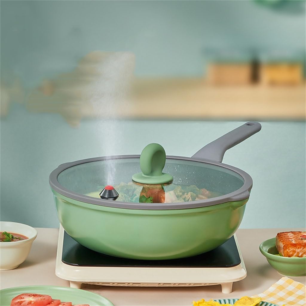 Micro Pressure Wok Rice Stone Coating Non-stick Web Red Super Light