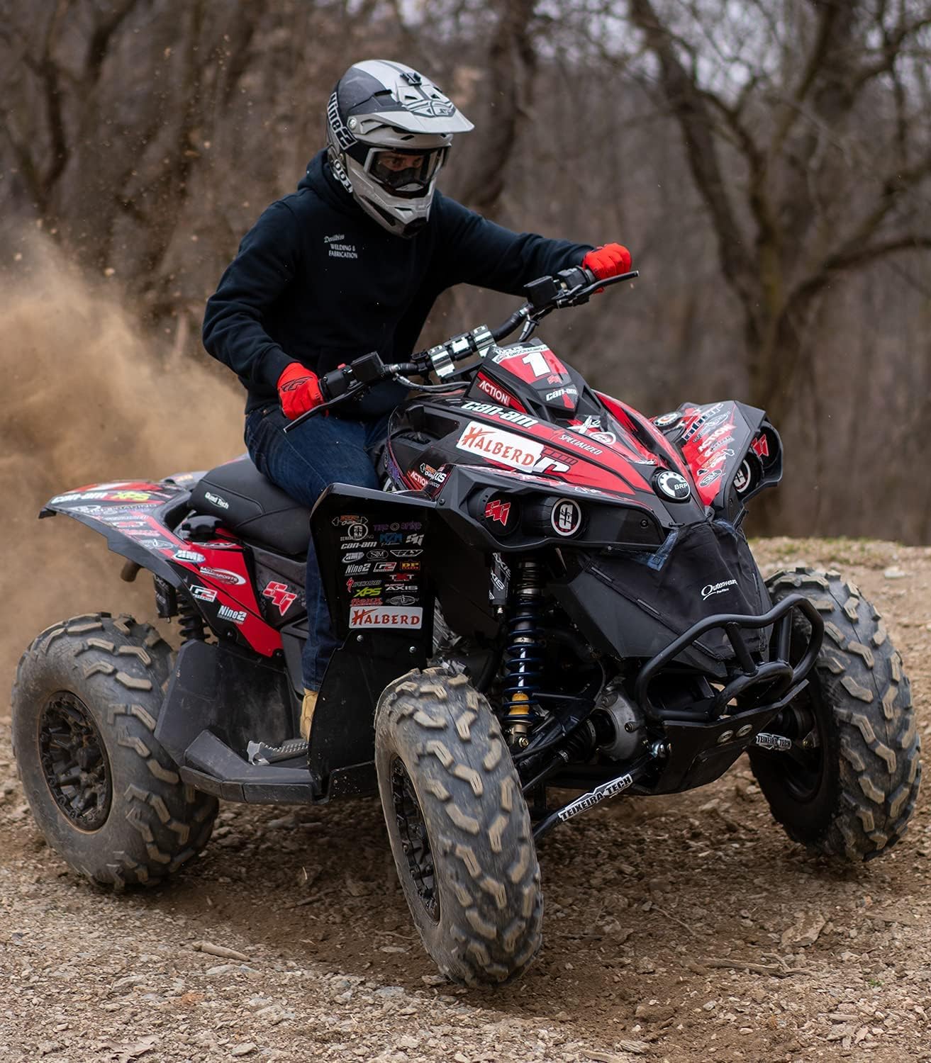 All Terrain HALBERD 6PR ATV/UTV Tires, 25x10-12 Front Rear Spare Tire, 15mm Tread Depth 25x10x12 Trail Sand Off-Road Tires - Pack of 1