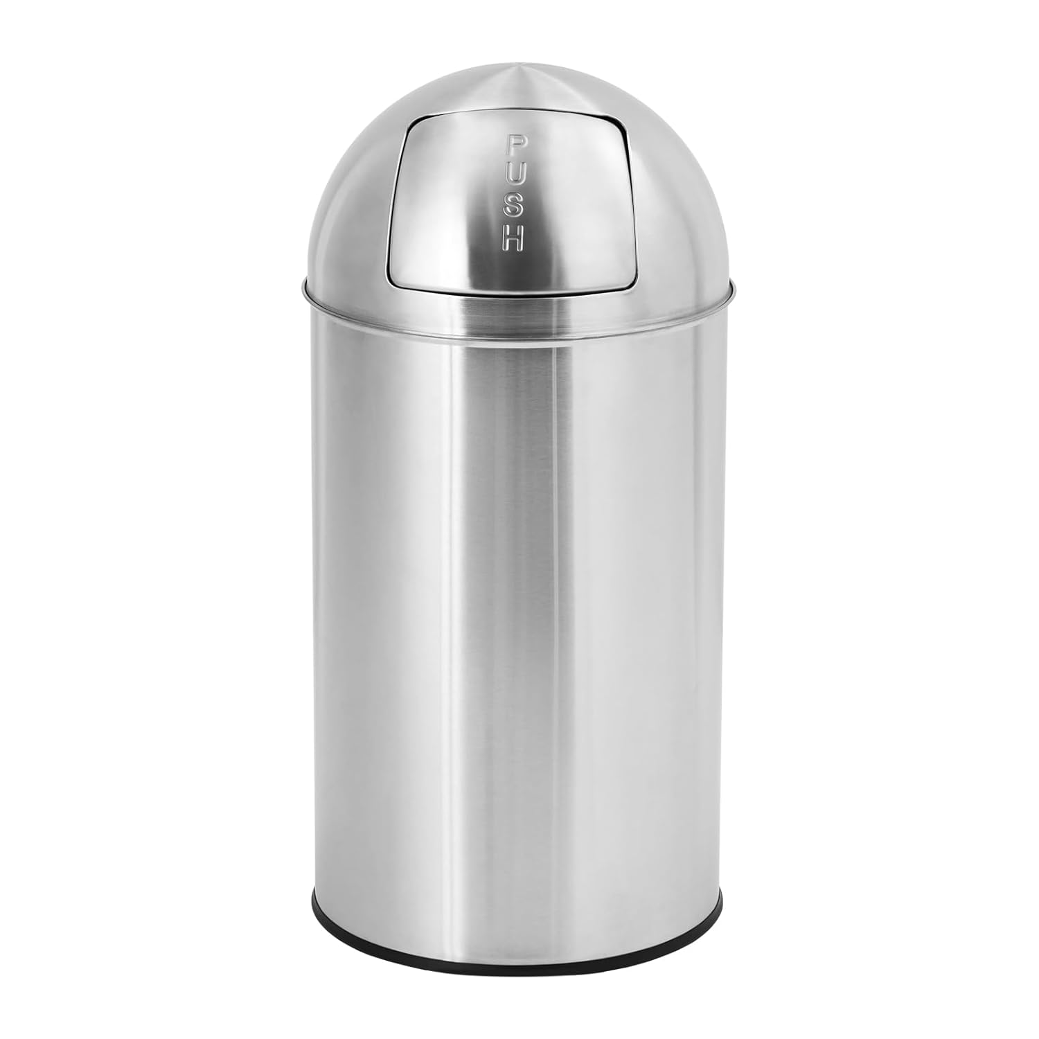 GarveeHome 18.5 gal/70 L Trash Can, Garbage Can with Push Lid, Heavy Duty Stainless Steel Waste Bin with Removable Inner Bucket, Outdoor Trash Bin for Commercial Use
