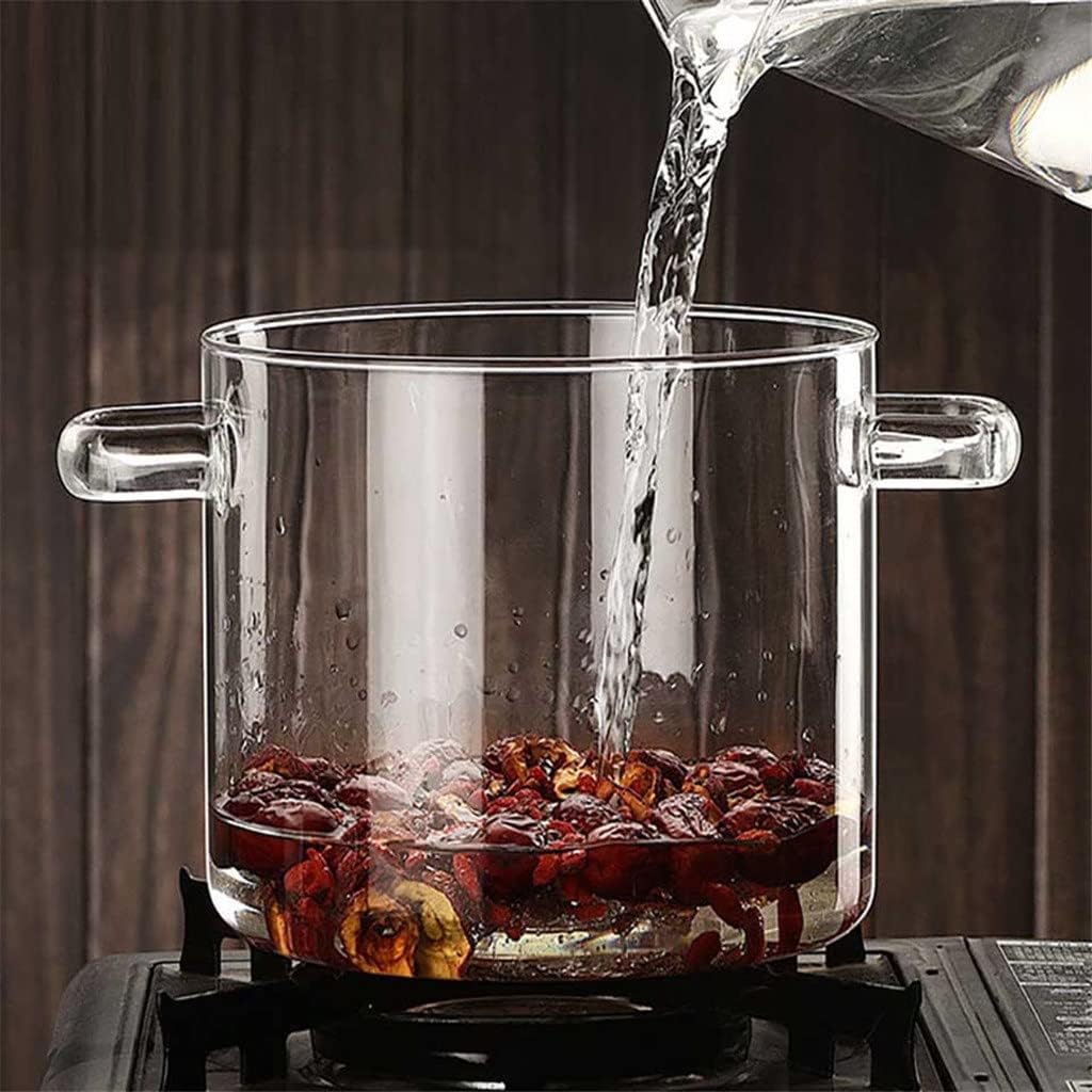 Household Glass Soup Pot Transparent Saucepan Bowl Heat-resistant Porridge Instant Noodle Kitchen Supplies