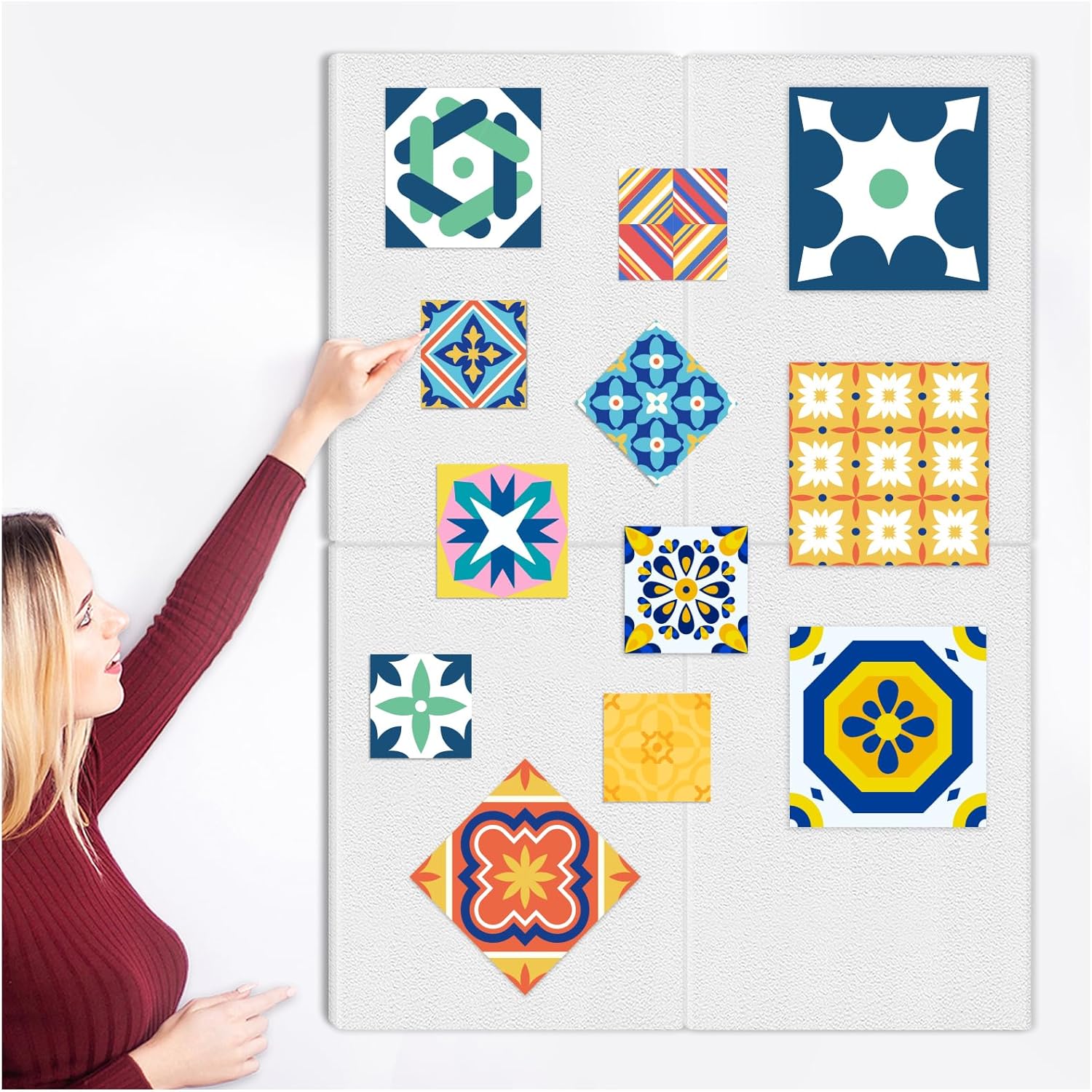 BXI Quilt Design Wall, Thick Sturdy Flannel Quilters Design Board, 31.5 x 23.6 x 0.6 inches, 4 Pcs, Portable Quilting Wall Panels Hold Fabric Firmly, Sewing Quilting Supplies for Quilt Block Projects