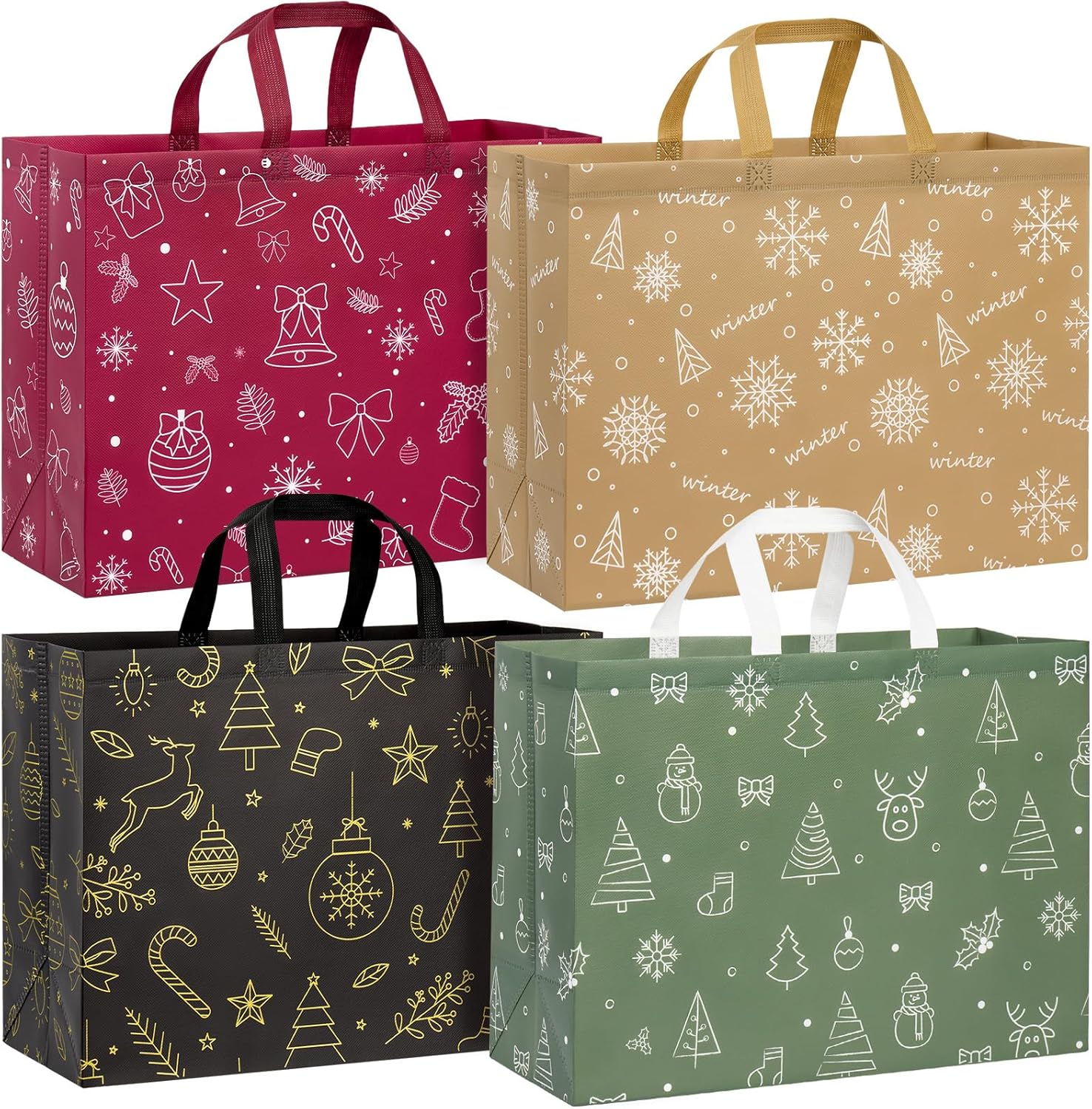 STYPOP 48 Pack Extra Large Christmas Gift Bags, 17