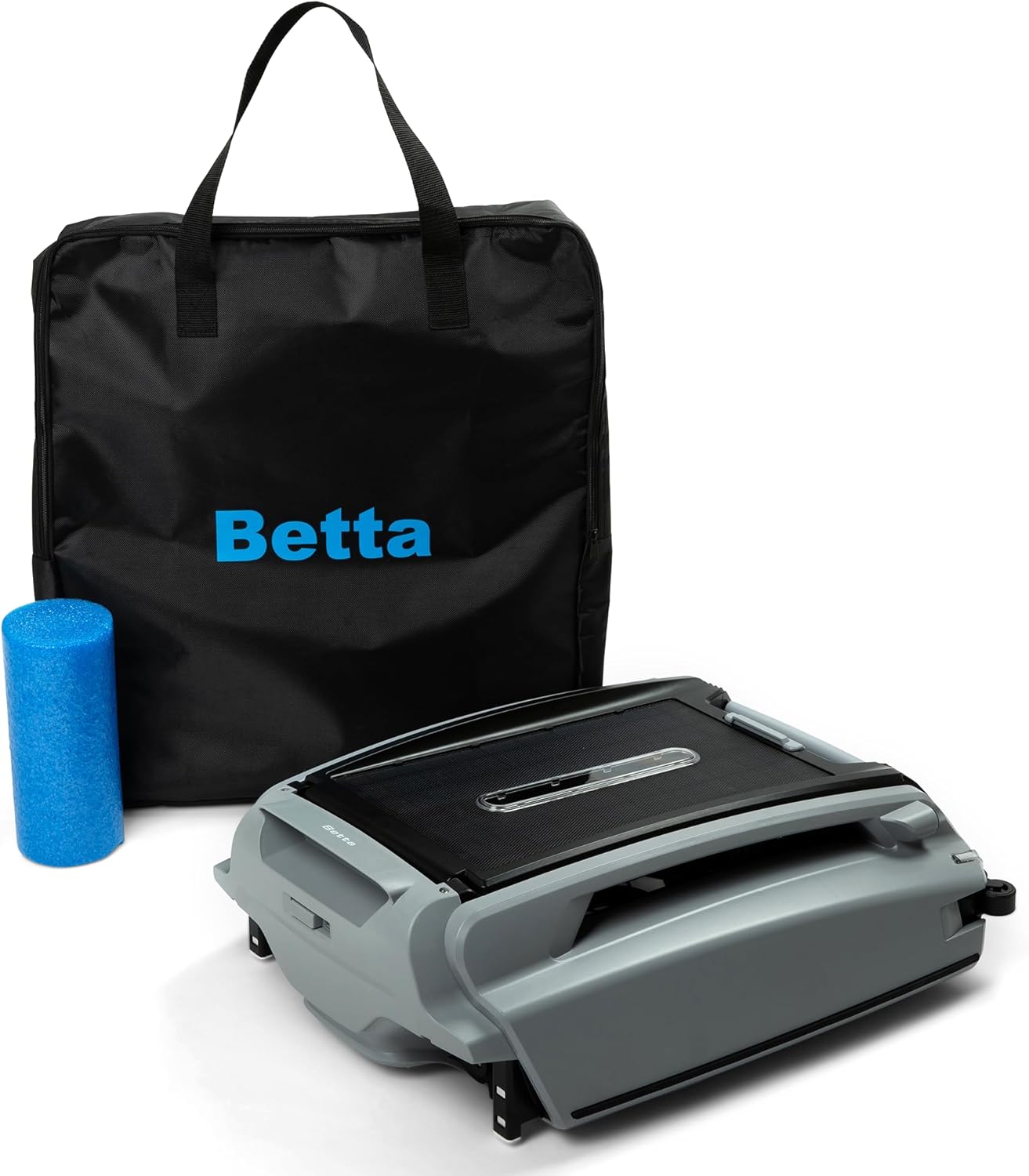 Betta SE Plus Solar Powered Robotic Pool Skimmer with Carrying and Storage Bag, 24/7 Continuous Cleaning Battery Power, Dual Charging Options, and Anti-Stuck Foam Noodle