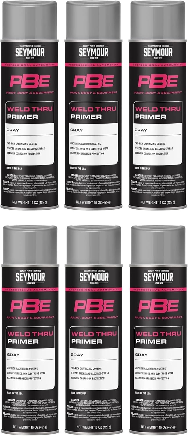 Seymour 20-1675 PBE Self Etching/Weld-Thru Primer, Gray, 15 oz, Pack of 6 – Corrosion-Resistant Automotive Metal Primer