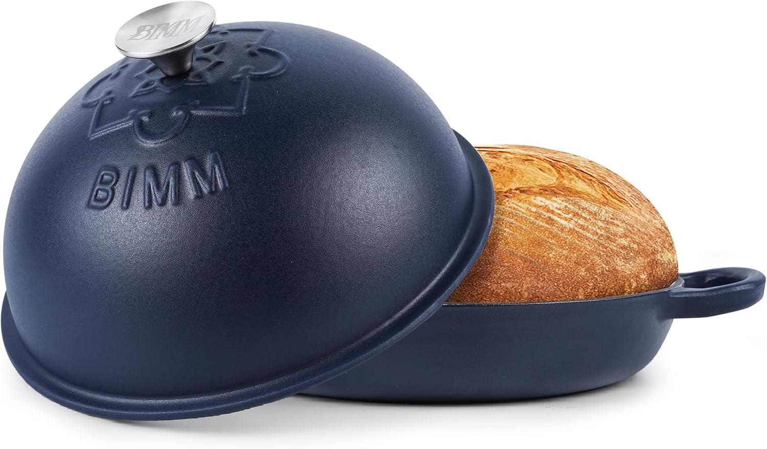 Cast Iron Dutch oven Pot with Lid for Sourdough Bread Baking – Versatile Bread Oven with Non-Stick Enamel Coating, Matte Finishing, Exquisite Embossed Pattern & Ergonomic Handles