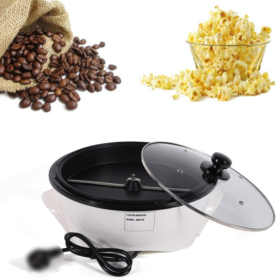 800W Electric Coffee Roaster, 1500g Max Capacity Coffee Roasting Machine Popcorn Bean Roaster, Temperature Adjustment, GDAE10 Home Cafe 110V