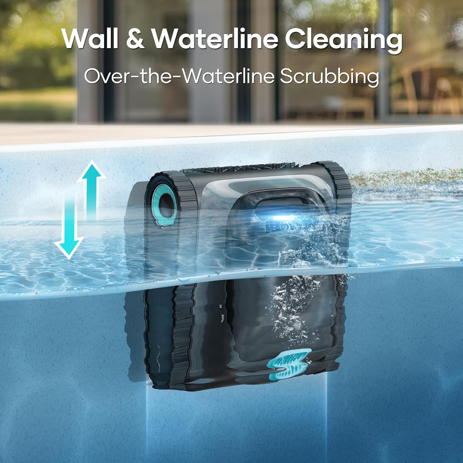 (2025 Upgrade) Aiper Scuba S1 Robotic Pool Cleaner, Wall & Waterline Cleaning, Double Filtration, Extended 180-Min Battery Life, Smart Navigation, App Support, OTA Upgrade (Renewed)