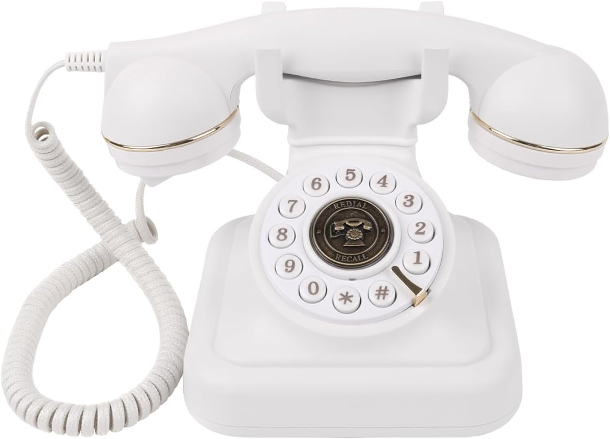 Audio Guest Book Wedding Phone, Audio Gueestbook for Recording Guest Messages, Audio Guest Book Phone for Wedding, Baby Shower, Guaduation, Engagement Party(White)