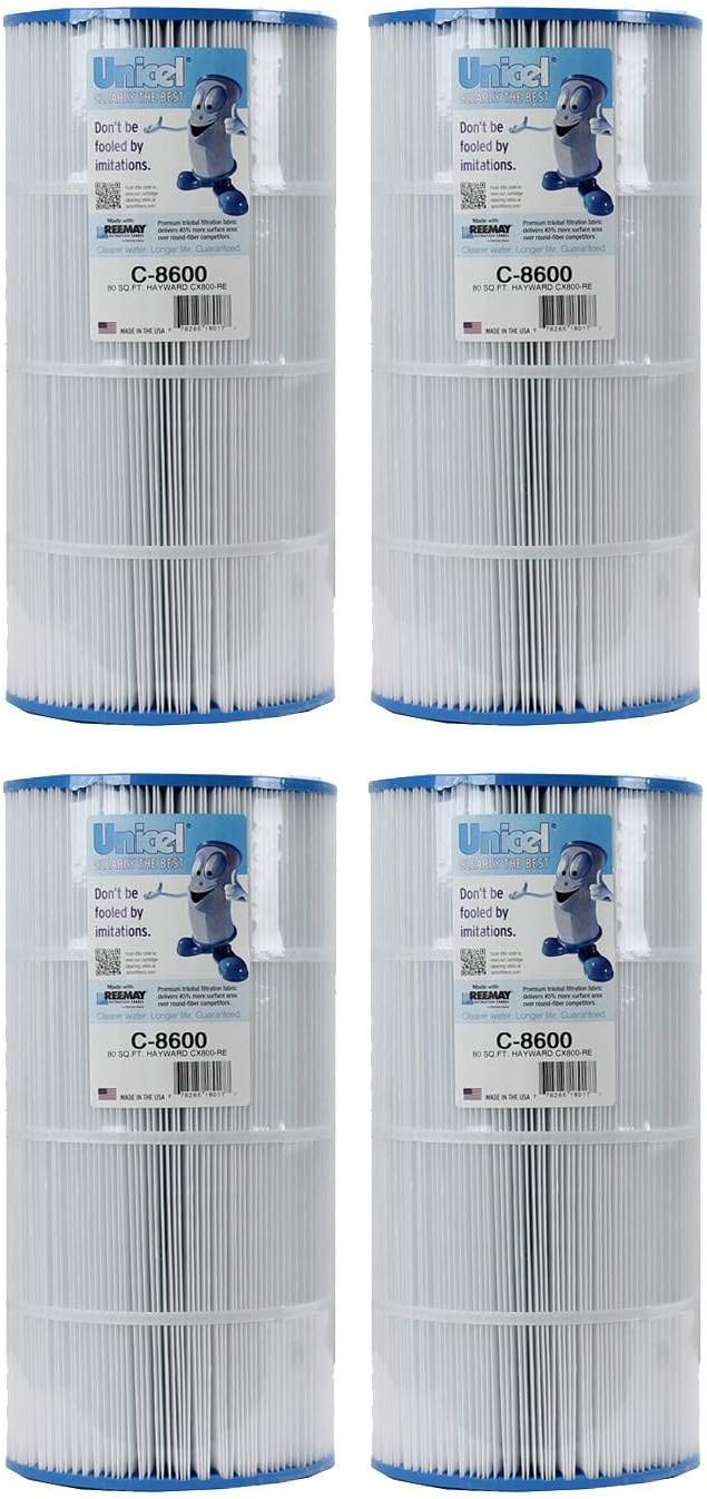 Unicel C-8600 75 Square Foot Media Replacement Pool Hot Tub Spa Filter Cartridge with 153 Pleats (4 Pack)