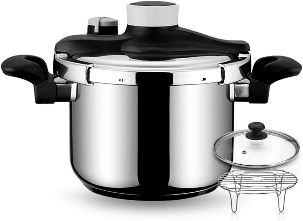Stainless Pressure Cooker, Medium, Silver