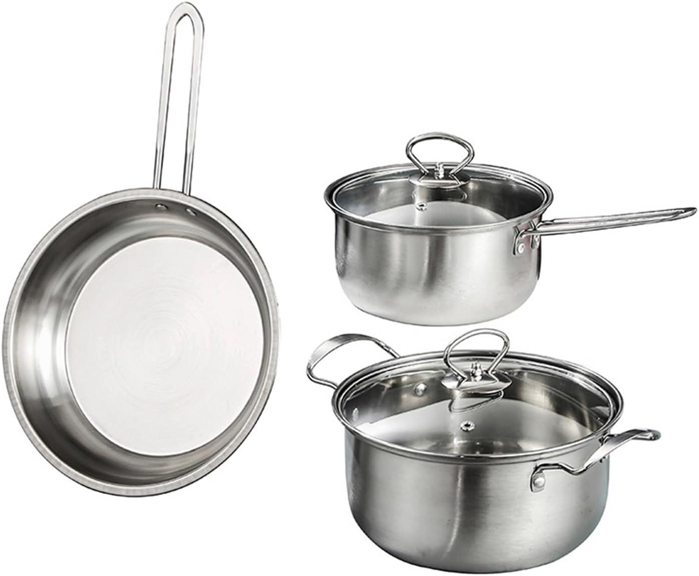 3 Piece Kitchen Pot Set Soup Daily Cooking