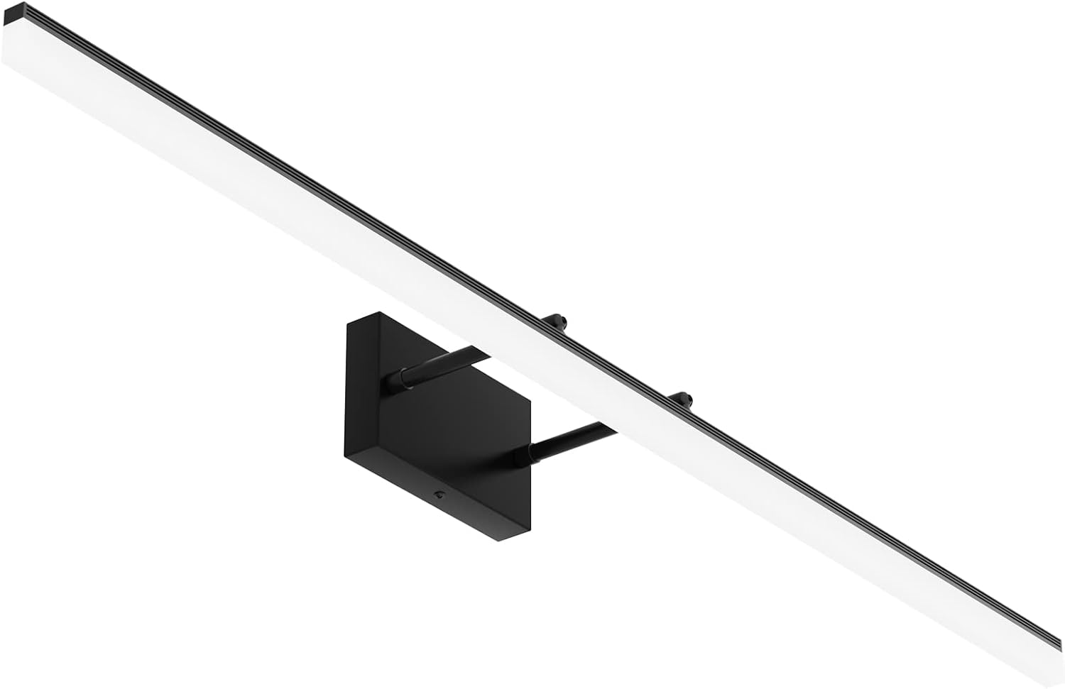 Aipsun 48inch Black Bathroom Llight Fixtures LED Vanity Light Adjustable Modern Vanity Lights Over Mirror Rotatable Lighting 5500K