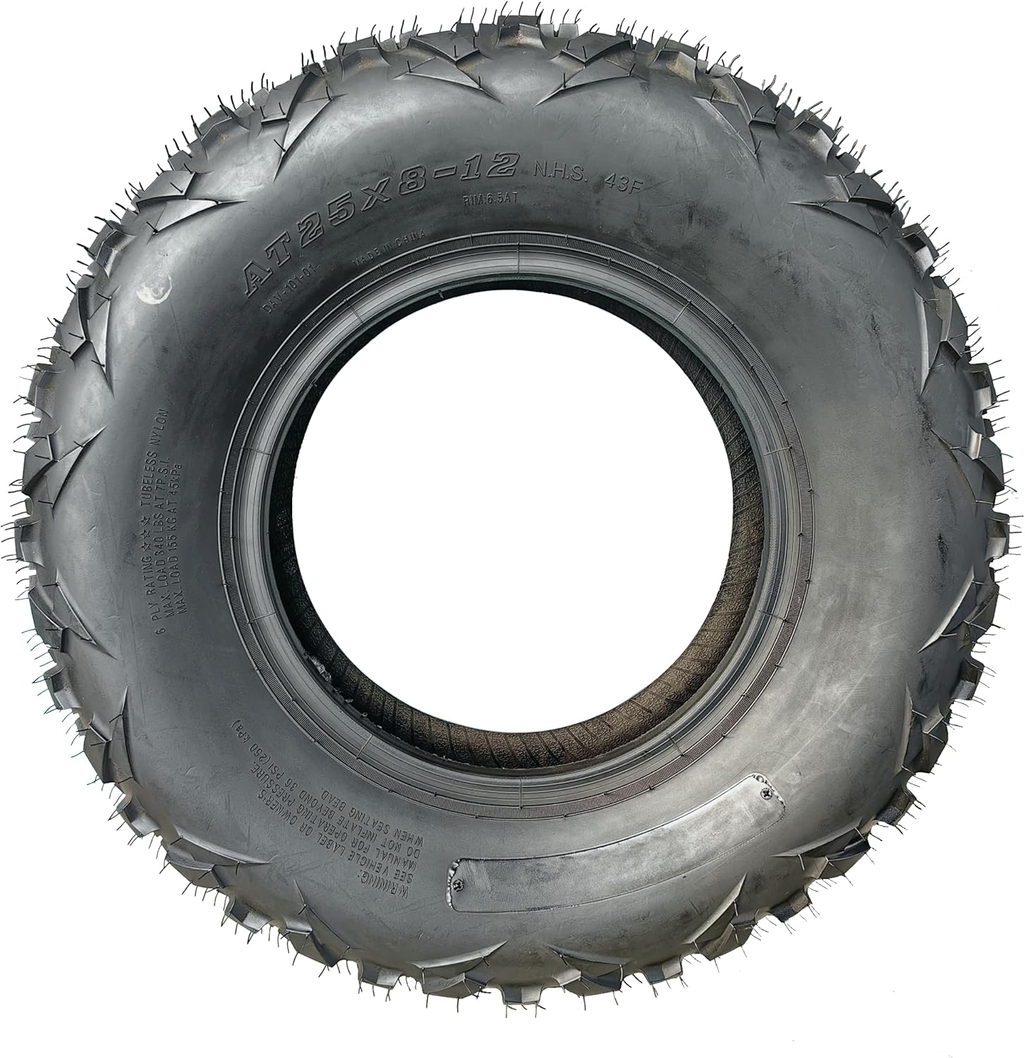 ATV Tire 25x8-12 ATV/UTV Tires 6PR All-Terrain Tires 2Pack Tubeless DAV101