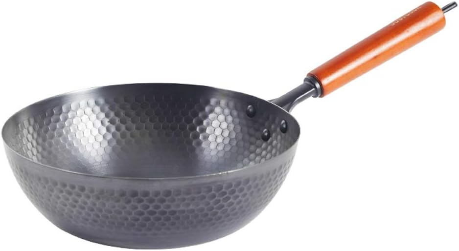 Iron Wok Cast Iron Non-Coated Pot General Use for Gas and Induction Cooker Chinese Wok Cookware Kitchen Tools