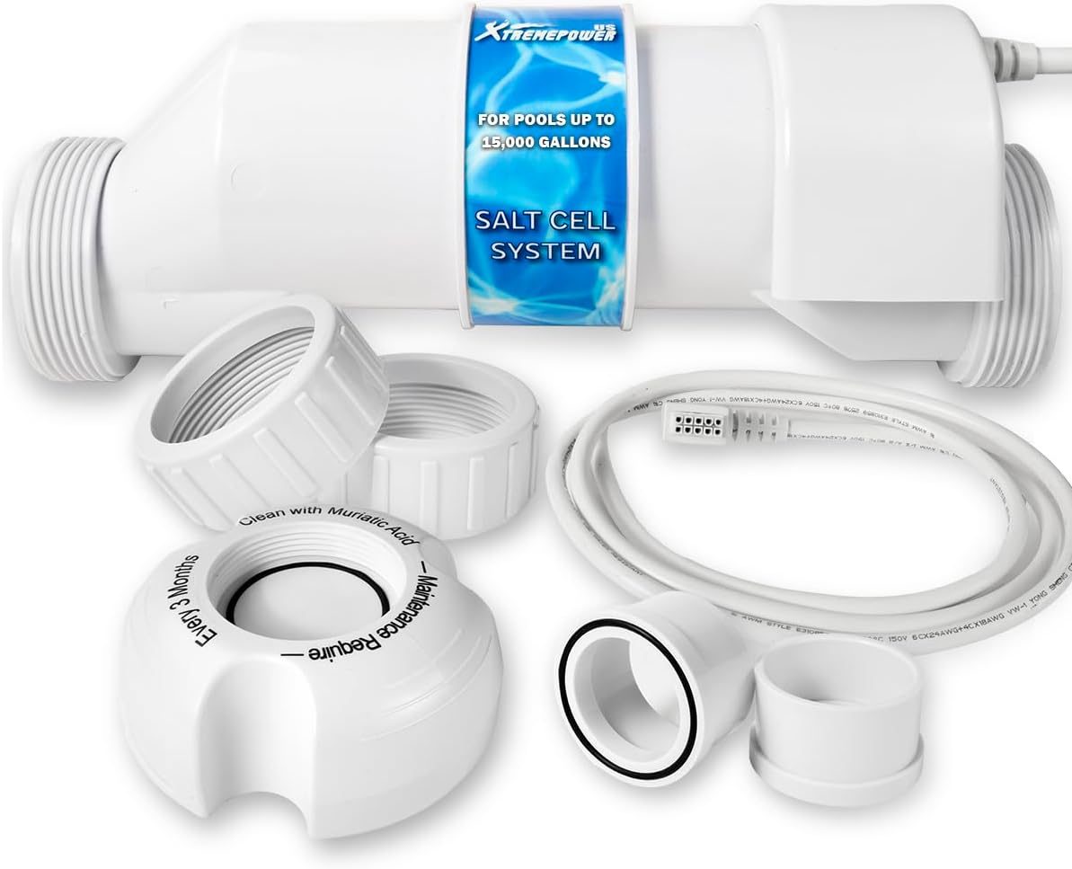 XtremepowerUS Replacement Chlorination Salt Cell Compatible with Hayward W3AQR3 In-Ground Pool Cell Plate up to 15,000 Gallons Swimming Pool