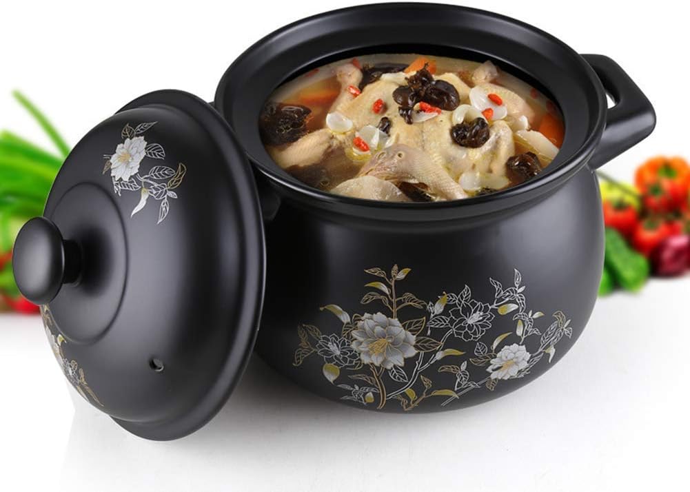 Cookware,Ceramic Casserole Stew Pot Soup Pot with Lid 26.5cm Non Stick and Easy Clean for All Stoves Except Induction Cooker,7L,7L