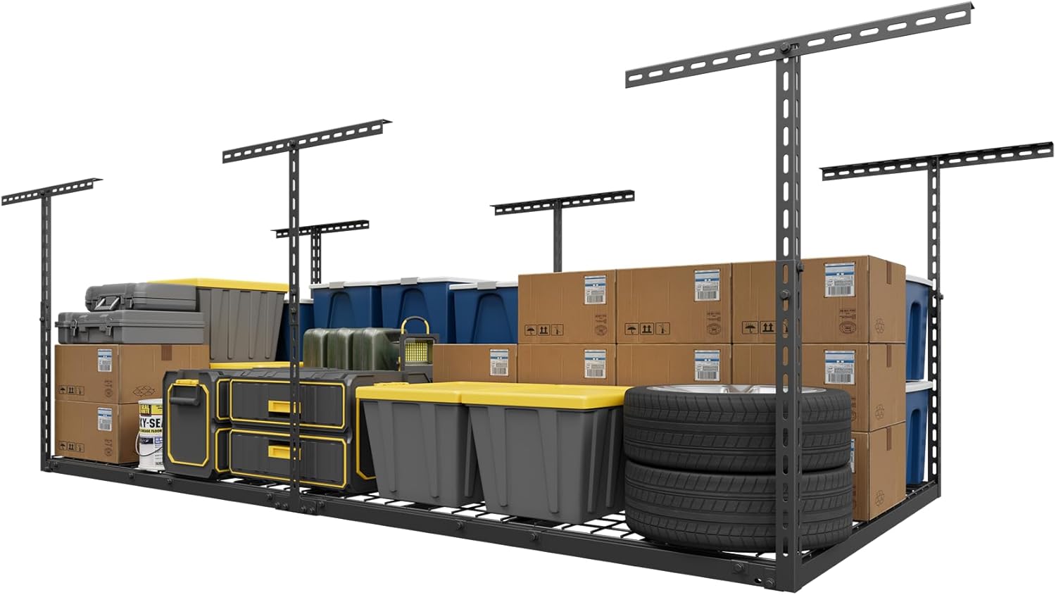 4X8FT Overhead Garage Storage Rack, 22