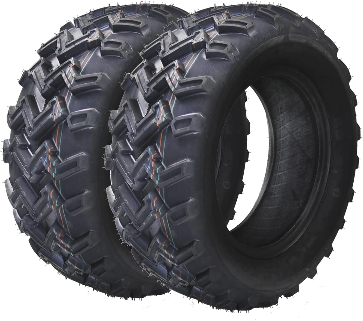 Set of 2 ATV Tires AT24X8-14(200/60-14) Tires 24X8X14 ATV Tires ATV/UTV Lawn-Mowers Off-Road Tires 4 PR, Tubeless