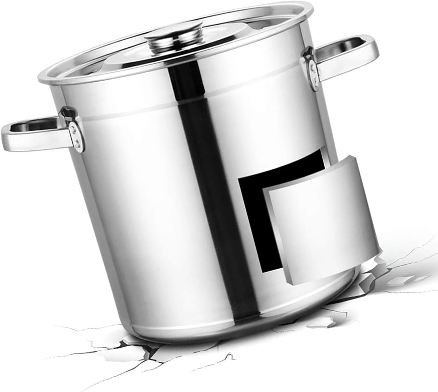 Soup Pot with Lid - Large Stainless Cooking Pot Stockpot, Stainless Steel Stock Pot, Professional Induction-Safe Stainless Steel Stock Pot with Lid