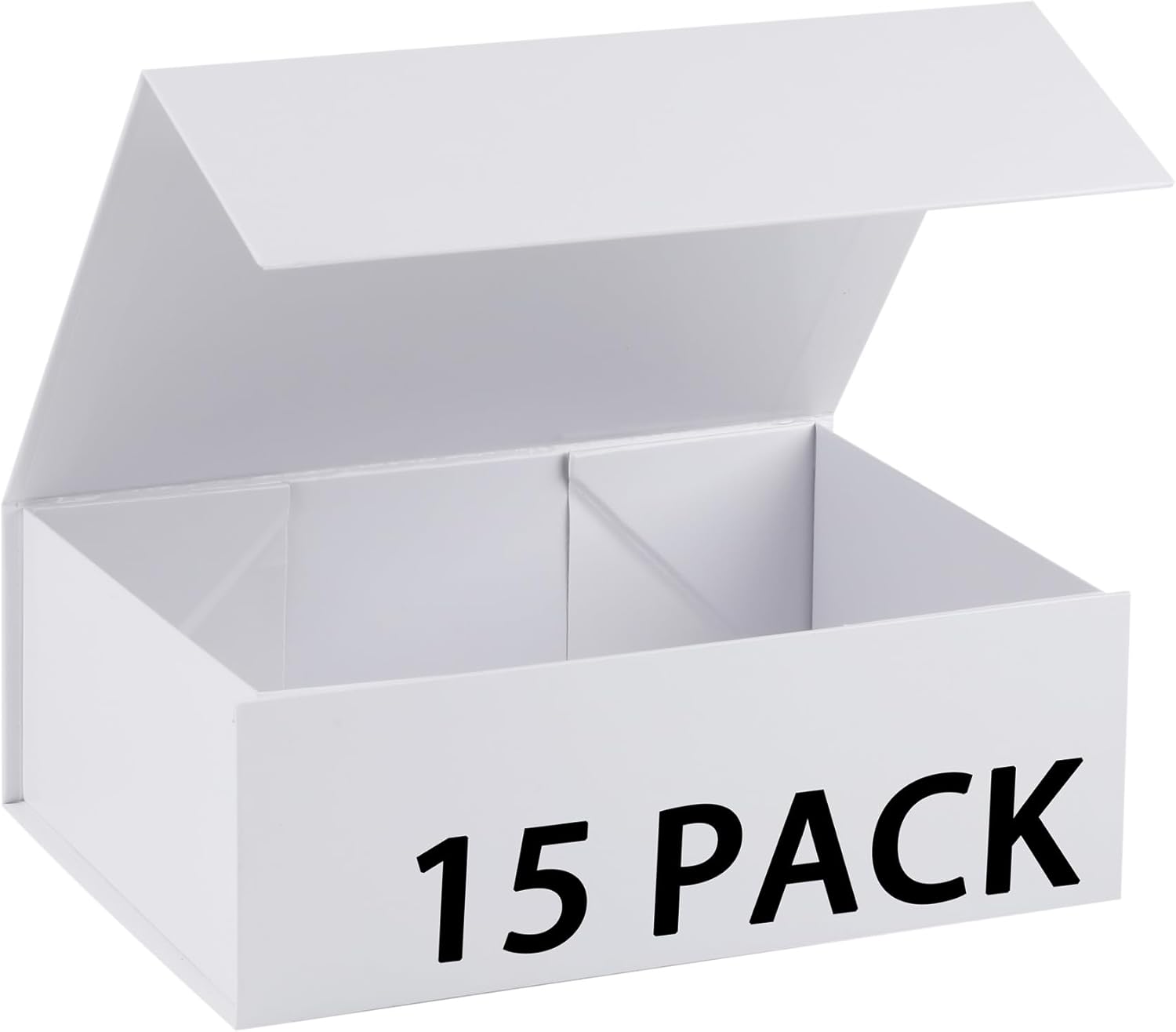 15 Pack Magnetic Gift Box With Lid 10x10x5,White Gift Boxes Bulk,Luxury Bridesmaid Proposal Box,Small Magnetic Closure Box Boxes For Presents,Wedding,Business