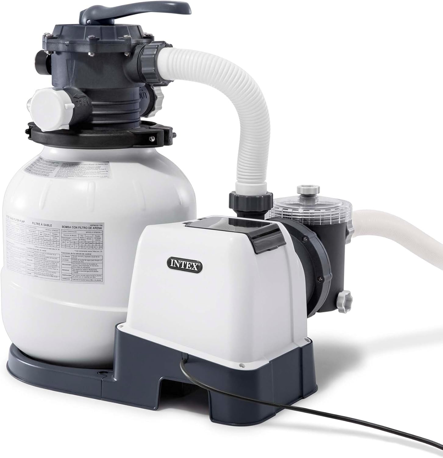 Intex 26651EG 3,000 GPH Above Ground Pool Sand Filter Pump with Automatic Timer