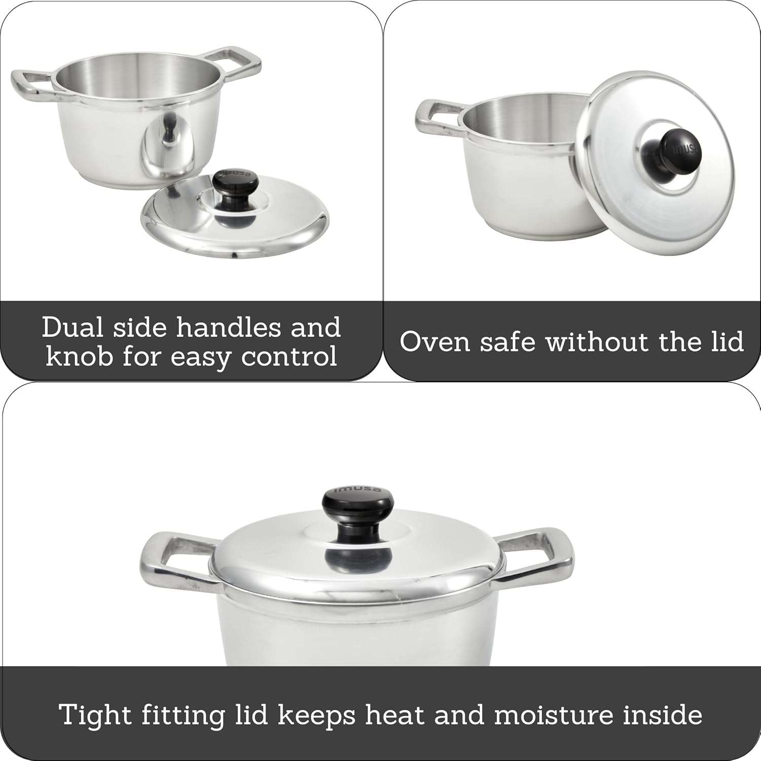 IMUSA 5.8qt H. Cajun Cast Aluminum Dutch Oven