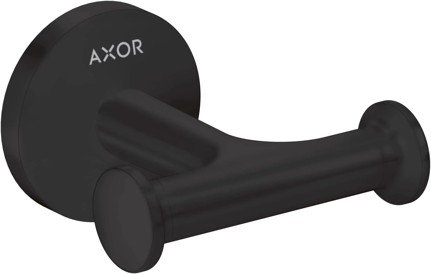 AXOR Universal Circular 3-inch Modern Double Hook in Matte Black, 42812670