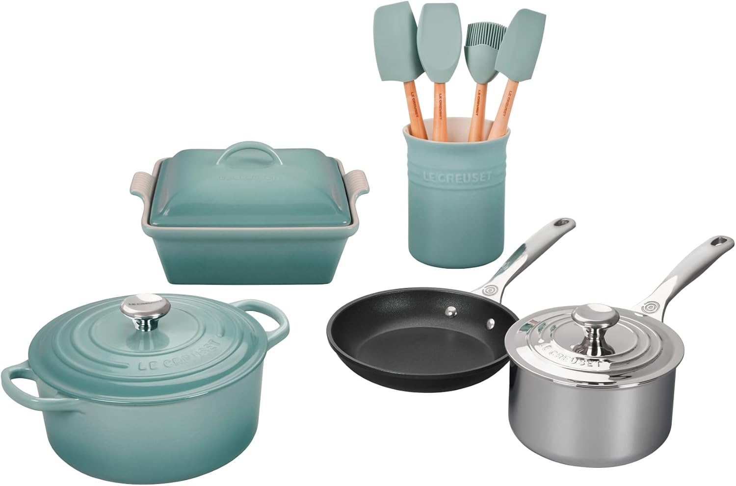 Le Creuset Mixed Material Cookware Set, 12pc., Sea Salt