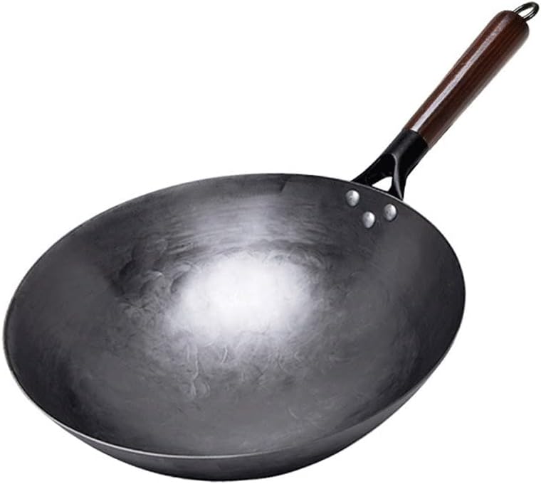 Household iron Pot Hand Wrought Wooden Handle Non-coated Non-stick